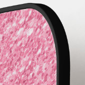 ピンクのグリッターテクスチャイメージ ピックルボールラケット (左詳細)