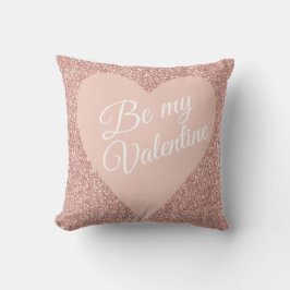 ピンクのグリッターバレンタインは私のバレンタインデー クッション