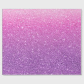 ピンクのグリッターパターン ラッピングペーパー (フラット)