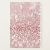 ピンクのグリッターパーソナライズプランナー プランナー手帳 (裏面)