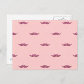 ピンクのグリッタームスタチ ポストカード (正面/裏面)