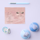 ピンクのグリッターメイクアップアイラッシュ価格リーフレットマーブル チラシ (シングル)