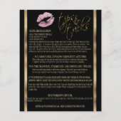 ピンクのグリッターリップの説明 チラシ (裏面)