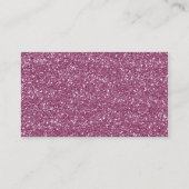 ピンクのグリッタールック名刺カスタマイズ 名刺 (裏面)