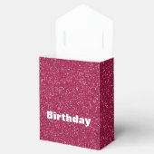 ピンクのグリッター印刷されたパーティーの好意ボックスすべての大事な行事 フェイバーボックス (オープン)