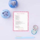 ピンクのグリッター印刷ネイルメニュー一覧 チラシ (シングル)