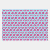 ピンクのグリッター唇 ラッピングペーパーシート (正面3)