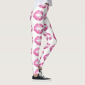 ピンクのグリッター唇 レギンス (右)