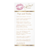 ピンクのグリッター唇 – 白 – 価格表 ラックカード (裏面)