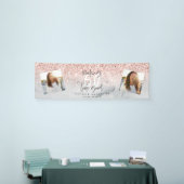 ピンクのグリッター大理石で50歳の誕生日を飾る 横断幕 (トレードショー)