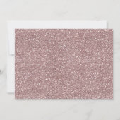 ピンクのグリッター女の子のベビー散策ベビーシャワー 招待状 (裏面)