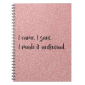 ピンクのグリッター私は厄介なスパイラルノートを作った ノートブック (正面)