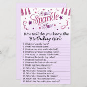 ピンクのグリッター誕生日のギルをどれだけ知っているか (正面/裏面)