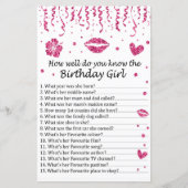 ピンクのグリッター誕生日のギルをどれだけ知っているか (正面)