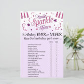 ピンクのグリッター誕生日は常にまたは決してゲーム (スタンド正面)