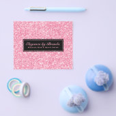 ピンクのグリッター黒の幾何学的な形状 チラシ (シングル)