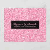 ピンクのグリッター黒の幾何学的な形状 チラシ (正面)