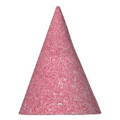 ピンクのグリッター、クリスマスの抽象芸術テクスチャ。 パーティーハット (右)