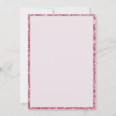 ピンクのグリッター&写真スウィート16誕生日パーティー 招待状 (裏面)