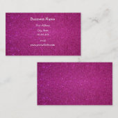 ピンクのグリッター 名刺 (正面/裏面)