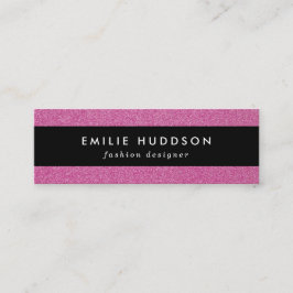 ピンクのグリッター、輝き、グリッター背景 スキニー名刺