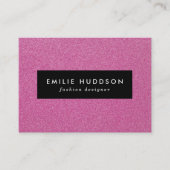 ピンクのグリッター、輝き、グリッター背景 名刺 (正面)