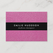 ピンクのグリッター、輝き、グリッター背景 名刺 (正面)