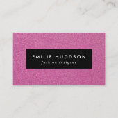 ピンクのグリッター、輝き、グリッター背景 名刺 (正面)