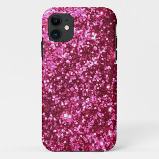 ピンクのグリッター iPhone 11 ケース