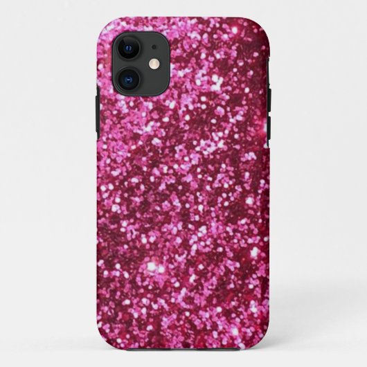 ピンクのグリッター Case-Mate iPhoneケース (裏面)