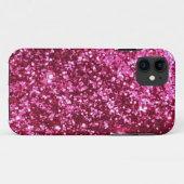ピンクのグリッター Case-Mate iPhoneケース (裏面(横))