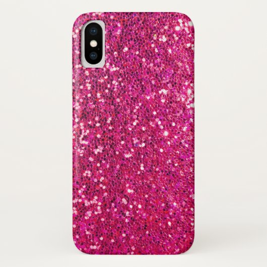 ピンクのグリッター Case-Mate iPhoneケース (裏面)
