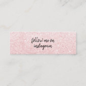 ピンクのグリッターInstagramロゴのソーシャルメディアスクリプト コーリングカード (裏面)