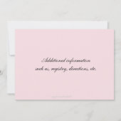 ピンクのグリル BBQ シャワーの招待状 招待状 (裏面)