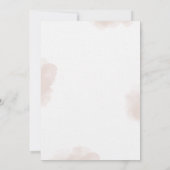 ピンクのグリーンフラワー ベイビーシャワー 招待状 (裏面)