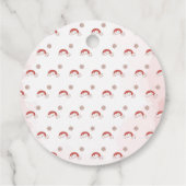 ピンクのグルービークリスマスサンキューメッセージカード フェイバータグ (裏面)