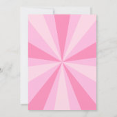 ピンクのグルービーブーツディスコボール卒業パーティー 招待状 (裏面)