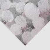 ピンクのグレーと白の抽象芸術ドット 薄葉紙 (詳細)