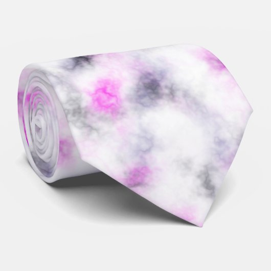 ピンクのグレーと白の柔らかい大理石のパターンタイ ネクタイ (ロール)