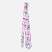 ピンクのグレーと白の柔らかい大理石のパターンタイ ネクタイ (裏面)