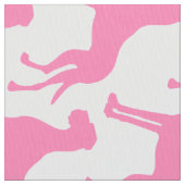 ピンクのグレート・デーン ファブリック (クローズアップ)