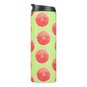 ピンクのグレープフルーツのスライスのパターン タンブラー (回転右)