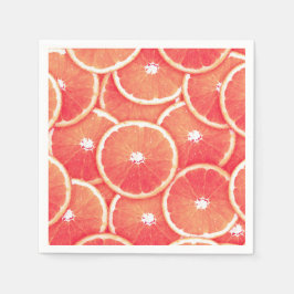 ピンクのグレープフルーツのスライス スタンダードカクテルナプキン
