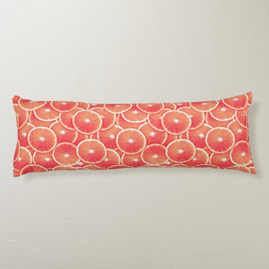 ピンクのグレープフルーツのスライス ボディピロー (裏面)