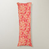 ピンクのグレープフルーツのスライス ボディピロー (正面縦)