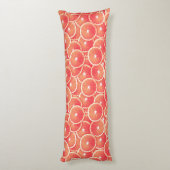 ピンクのグレープフルーツのスライス ボディピロー (裏面 (縦))