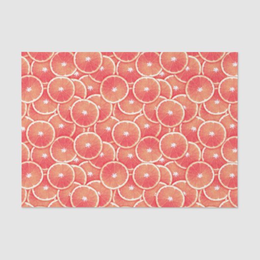 ピンクのグレープフルーツのスライス 薄葉紙 (正面)