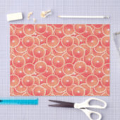 ピンクのグレープフルーツのスライス 薄葉紙 (クラフト)