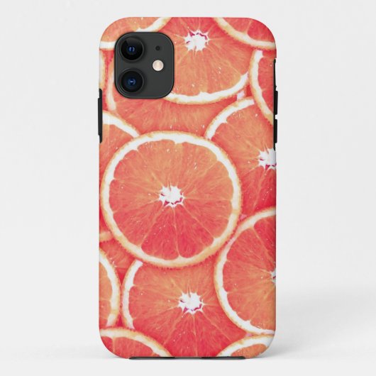 ピンクのグレープフルーツのスライス Case-Mate iPhoneケース (裏面)