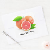 ピンクのグレープフルーツ スクエアシール (封筒)